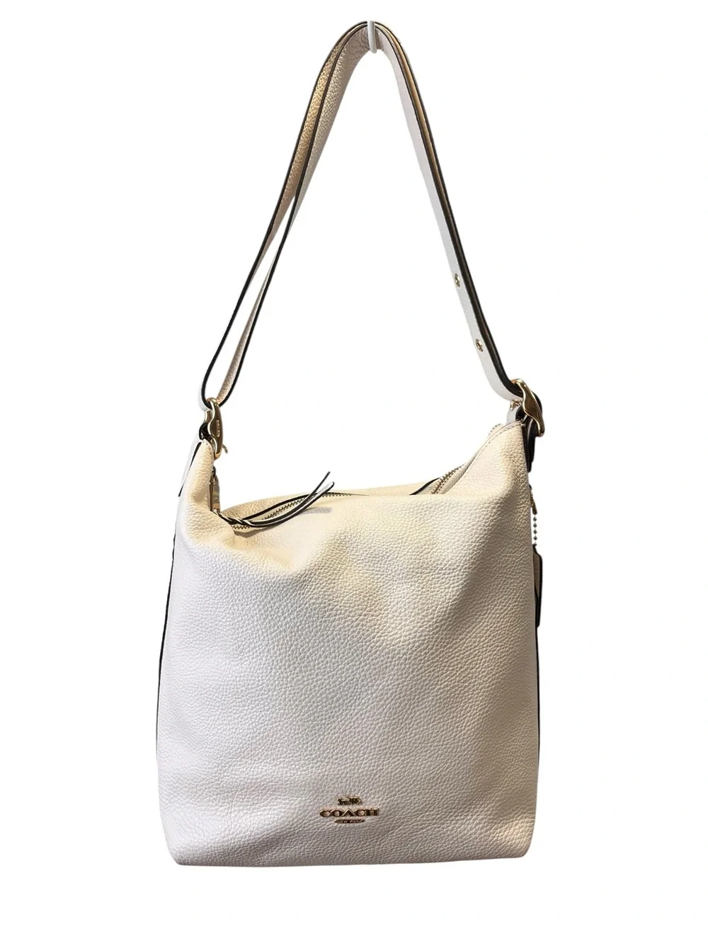 Coach Val Duffle C2818 Chalk Leather Bag Crossbody Wallet 2 Piece Set